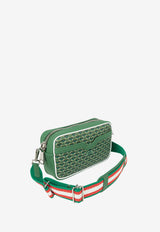 PINEL et PINEL Small Clyde Coated Canvas Shoulder Bag Emerald A-20-05061_EMERALD