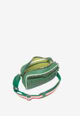 PINEL et PINEL Small Clyde Coated Canvas Shoulder Bag Emerald A-20-05061_EMERALD