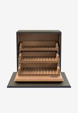 PINEL et PINEL Logo Monogram Cigar Humidor Brown A-20-05076_BROWN