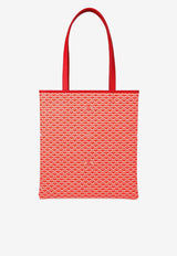 PINEL et PINEL Todd Coated Canvas Monogram Tote Bag Red A-20-05163_RED