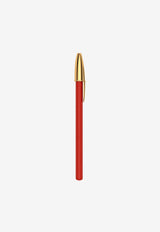 PINEL et PINEL Grained Leather BIC Pen Red A-20-05275_RED