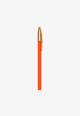 PINEL et PINEL Grained Leather BIC Pen Orange A-20-05278_ORANGE