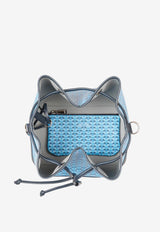 PINEL et PINEL Saxo Coated Canvas Monogram Bucket Bag Light Blue A-20-05368_BLUE