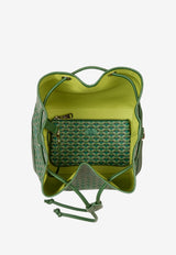 PINEL et PINEL Saxo Coated Canvas Monogram Bucket Bag Green A-20-05369_GREEN