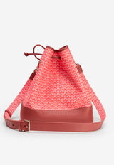 PINEL et PINEL Saxo Coated Canvas Monogram Bucket Bag Pink A-20-05370_PINK