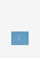 PINEL et PINEL Pierrot Coated Canvas Monogram Cardholder Light Blue A-20-05514_BLUE