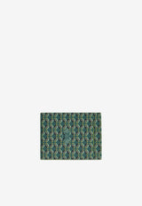 PINEL et PINEL Pierrot Coated Canvas Monogram Cardholder Emerald A-20-05515_EMERALD