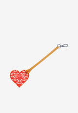 PINEL et PINEL Love Me Coated Canvas Monogram Key-Ring Red A-21-05805_RED