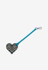 PINEL et PINEL Love Me Coated Canvas Monogram Key-Ring Black A-21-05809_BLACK