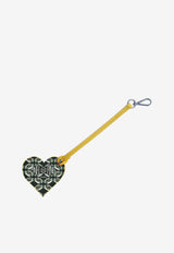 PINEL et PINEL Love Me Coated Canvas Monogram Key-Ring Black A-21-05810_BLACK