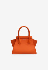 PINEL et PINEL XS Patti Taurillon Leather Top Handle Bag Orange A-22-06408_ORANGE
