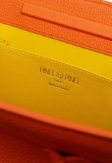 PINEL et PINEL XS Patti Taurillon Leather Top Handle Bag Orange A-22-06408_ORANGE
