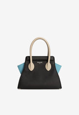 PINEL et PINEL XS Patti Taurillon Leather Top Handle Bag Multicolor A-22-06411_BLACK