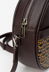 PINEL et PINEL Gloria Coated Canvas Shoulder Bag Brown A-22-06534_BROWN