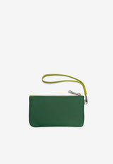 PINEL et PINEL XS Dominik Calfskin Zip Pouch Green A-22-06552_GREEN