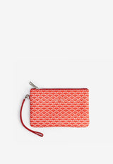 PINEL et PINEL Medium Dominik Coated Canvas Zip Pouch Red A-22-06571_RED