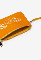 PINEL et PINEL Medium Dominik Calfskin Zip Pouch Orange A-22-06585_ORANGE