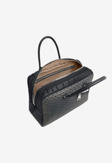 PINEL et PINEL Medium Bombay Zip Coated Canvas Duffle Bag Black A-22-06650_BLACK