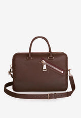 PINEL et PINEL Medium Bombay Zip Leather Duffle Bag Brown A-22-06652_BROWN
