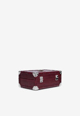 PINEL et PINEL Mini Malle Croc-Embossed Leather Cigar Humidor Burgundy A-22-06669_BURGUNDY