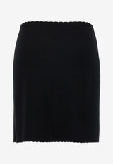 Moschino Wool Mini Chain Skirt Black A0180 5500 0555