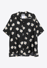 Moschino All-Over Daisy Print Bowling Shirt Black A0226 0261 1555