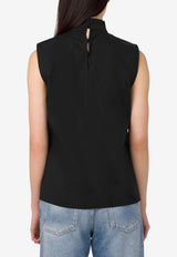 Moschino High-Neck Beaded Top Black A0241 5531 2555