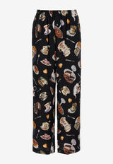 Moschino Tea Time Printed Silk Pants Multicolor A0328 5559 1555