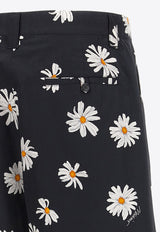 Moschino All-Over Daisy Print Bermuda Shorts Black A0338 0260 1555