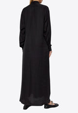 Moschino Knotted Maxi Shirt Dress Black A0420 0549 0555