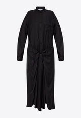 Moschino Knotted Maxi Shirt Dress Black A0420 0549 0555