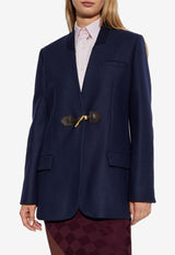 Moschino Single-Breasted Wool Blazer Navy A0512 5512 0290