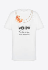 Moschino Breakfast Logo T-shirt White A0703 0541 1001