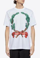 Moschino Laurel Crown Print T-shirt White A0721 0241 1001