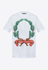 Moschino Laurel Crown Print T-shirt White A0721 0241 1001