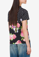 Moschino Polka Dots and Floral Print T-shirt Multicolor A0726 541 3888