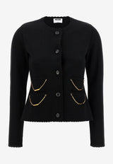 Moschino Wool Chain Cardigan Black A0901 5500 0555