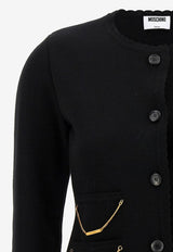 Moschino Wool Chain Cardigan Black A0901 5500 0555