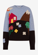 Moschino Archival Motif Shetland Wool Sweater Multicolor A0921 5503 2888