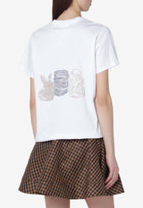 GANNI Graphic Print T-shirt White A105002911026/S_GAN-151
