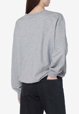 GANNI Kitten Print Sweatshirt Gray A106001611032/S_GAN-920