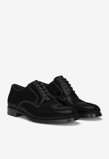 Dolce & Gabbana Leather Derby Lace-Up Shoes Black A10793 A1037 80999