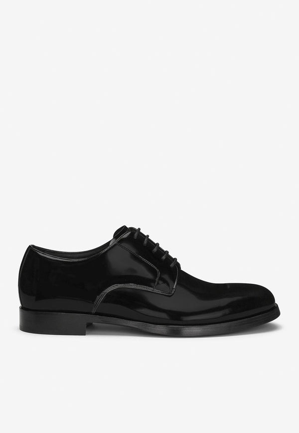 Dolce & Gabbana Leather Derby Lace-Up Shoes Black A10793 A1037 80999