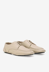 Dolce & Gabbana Deerskin Derby Shoes Beige A10822 A8034 80738