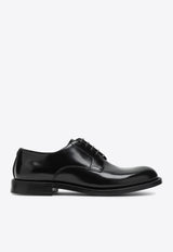 Dolce & Gabbana DG Night Brushed Leather Derby Shoes Black A10879A1203/R_DOLCE-80999