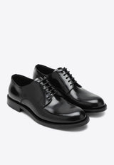 Dolce & Gabbana DG Night Brushed Leather Derby Shoes Black A10879A1203/R_DOLCE-80999