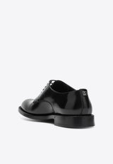 Dolce & Gabbana DG Night Brushed Leather Derby Shoes Black A10879A1203/R_DOLCE-80999