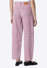 GANNI Barrel-Leg Denim Pants Pink A110003410949/S_GAN-05C