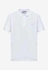 Moschino Goose Embroidery Polo T-shirt White A1602 0242 1001