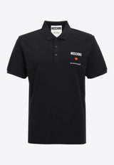 Moschino In Love We Trust Polo T-shirt Black A1602 0242 1555
